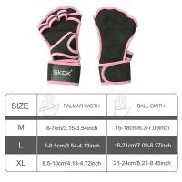 Guantes de entrenamiento con muñequeras antideslizantes de silicona protección de la palma levantamiento de pesas guantes de gimnasio Color rosa para mujer - details 5