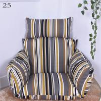 Funda de Cojín de Silla de Huevo Colgante de Color Sólido Floral y Estriado + Funda de Almohada de Exterior (Sin Relleno) para Jardín Lounger - details 27