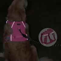 Chaleco de seguridad estilo correas para el pecho para mascotas, arnés para perro impermeable ajustable, conjunto de correa, chaleco tipo arnés para mascotas transpirable, para caminar - details 4