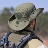 Sombrero de pescador de malla de nailon informal, gorra de senderismo portátil con protección UV de secado rápido, sombrero de cubo plegable suave impermeable para hombre y mujer - details 9