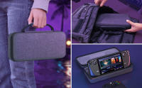 Estuche de transporte EVA con ranuras para consola de juegos, bolso Compatible con consola multicapa para cubierta de vapor, estuche de almacenamiento con cremallera, protector - details 3