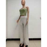 Moda femenina New -End Color sólido Pierna ancha con lentejuelas drapeadas Pantalones casuales para mujer - details 56