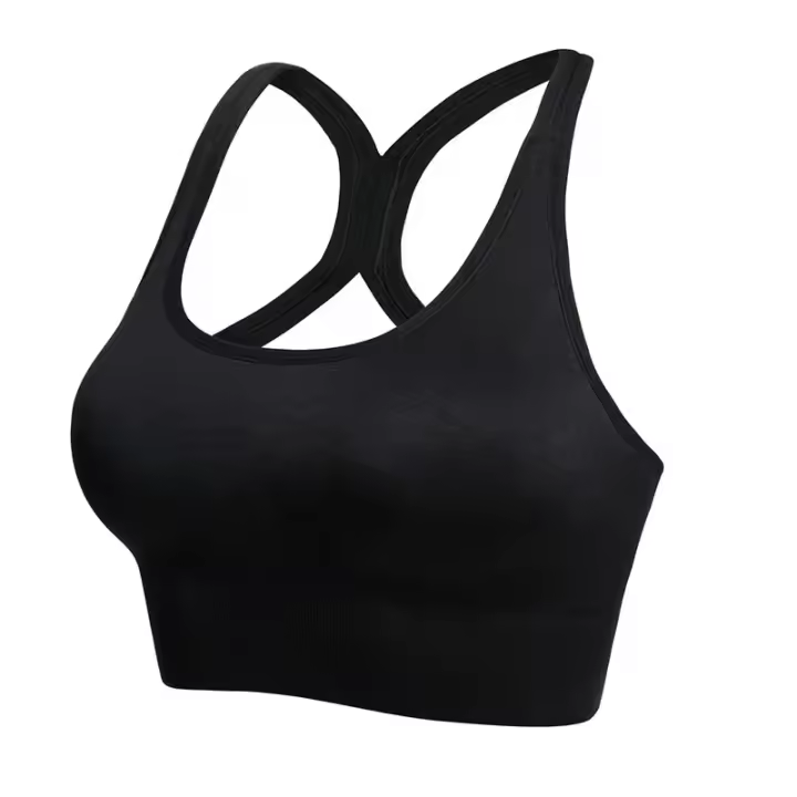 Sujetadores deportivos sexys con espalda cruzada para Yoga, camiseta sin mangas para mujer, Fitness, gimnasio, a prueba de golpes, sin costuras, entrenamiento para correr, ropa interior de secado rápido, chaleco - 1