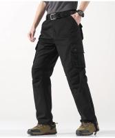 Pantalones Cargo cálidos de lana para hombre, ropa térmica informal de trabajo, pantalones de invierno, verde, negro, caqui, 6 bolsillos - details 4