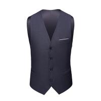 M-6XL de lujo a la moda de gama alta de Color sólido para hombre, traje informal de negocios oficial, chaleco para novio, vestido de boda, abrigo de cintura para fiesta - details 16