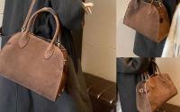 Bolso de ante para mujer, cartera de ante para mujer, bolso retro de alta elevación, bolso de hombro retro de moda, bolso de cuero de trabajo - details 3