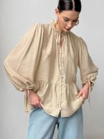Camisa y blusa de mujer Kawaii con mangas abullonadas con cordones lindos sueltos elegantes jóvenes simples baratos Tops femeninos - details 1