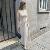Elegante Vestido Largo Negro de Primavera 2025 Moda Casual Vintage para Mujeres Vestidos Khaki - details 3