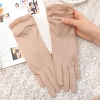 Guantes de protección solar Anti-UV para mujer, guantes finos y transpirables para montar a caballo, guantes para conducir con pantalla táctil alargada para verano al aire libre - details 17