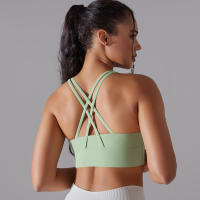 Hamidou-Sujetador de Yoga con espalda cruzada para mujer, ropa interior deportiva absorbente de golpes, correas de hombro cruzadas, Top corto de Fitness, deportes a prueba de golpes - details 48