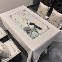 Manteles rectangulares simples y modernos, decoración para fiestas navideñas, mantel impermeable resistente a las arrugas para decoración de bodas - details 2