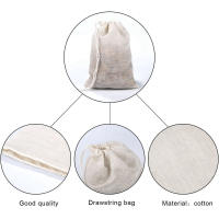 Bolsas grandes de muselina de algodón con cordón, bolsas de té para fermentación, 8X12 pulgadas, 20 unidades - details 2