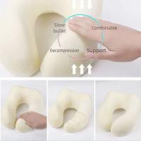 Almohadas de viaje en forma de U de rebote lento, bolsas de almacenamiento, cojín de soporte para el cuello de espuma, refrigeración, protección del cuello de 360 grados, almohada para dormir - details 13