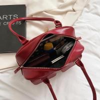 Bolso de mano de moda informal de cuero de PU vintage con diseño de doble bolsillo para mujer - details 10