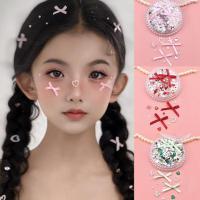 Parche de Maquillaje Facial de Mariposa de Flores Adhesivo de Secuencia de Perlas de Diamante DIY para Uso en Belleza de Nails y Ojos - details 2