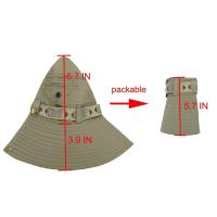 Summer Men Bucket Hat Outdoor UV Protection Wide Brim Panama Safari Hunting Hiking Hat Mesh Fisherman Hat Beach Sunscreen Cap - details 13