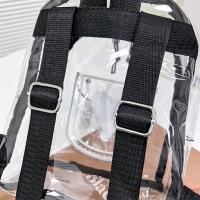 Mochila transparente de PVC portátil, bolso de gelatina de moda de estilo coreano de gran capacidad, bolso cruzado con corazón de amor para exteriores - details 9