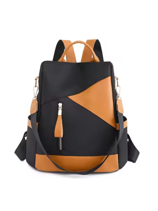 Mochila informal antirrobo para mujer, bolso de hombro de tela impermeable, ligero, de viaje, Oxford - 1