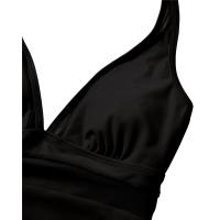 New Sexy Deep V One Piece Swimsuit Women Mesh Backess Swimwear Female Monokini Bathers Bathing Suits Summer Beach Wear - details 6