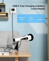 Cepillo de limpieza para el hogar,Fregadora Giratoria eléctrica con 8 cabezales de Cepillos Reemplazables, Fregadora para Bañera y Azulejo - details 3