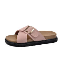 2025 Sandalias de verano para mujer, suela gruesa, plataforma cruzada, chanclas de playa retro, correa única, zapatos casuales - details 32