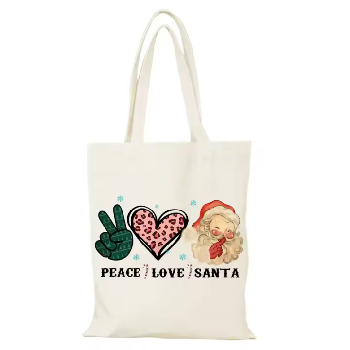 Regalo de Año Nuevo, bolso de mano para hombre, bolso de compras para mujer, Feliz Navidad, bolso de compras, bolsos de tela, bolso de compras ecológico, bolso de lona para mujer - 1