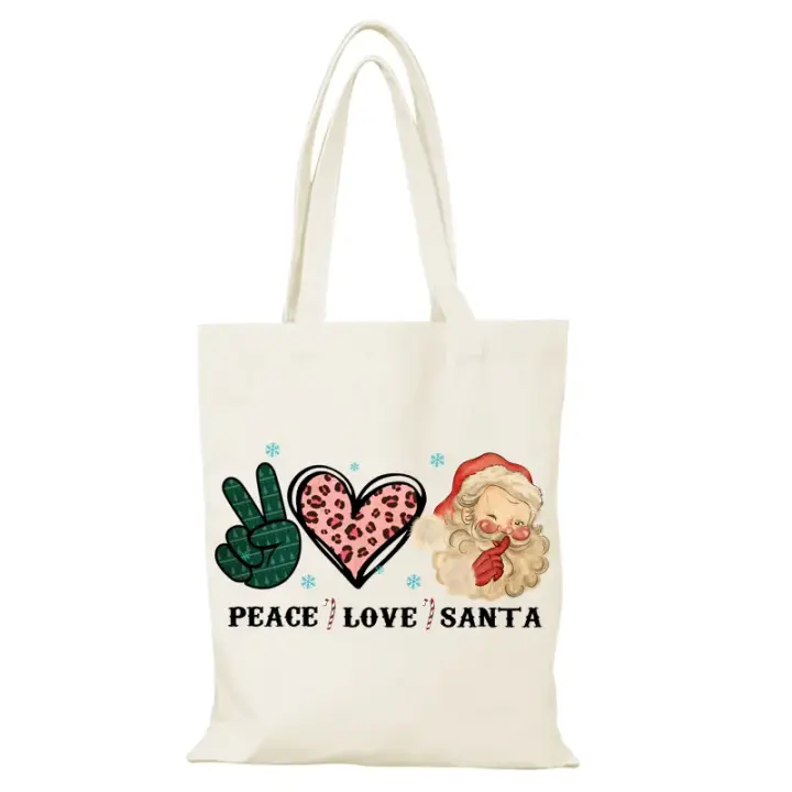 Regalo de Año Nuevo, bolso de mano para hombre, bolso de compras para mujer, Feliz Navidad, bolso de compras, bolsos de tela, bolso de compras ecológico, bolso de lona para mujer - 1