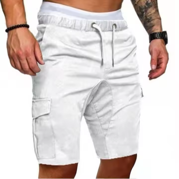 Pantalones Cortos de Trabajo para Hombres Pantalones Amplios de Cinco Cuartos con Múltiples Bolsillos Estilo Casual con Tie-Dye - 1