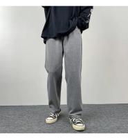 Pantalones vaqueros negros de pierna ancha para hombre, pantalones sueltos de pierna recta, marca de moda, pantalones largos de nueve puntos - details 7