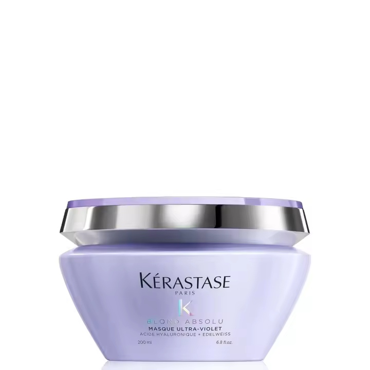 KÉRASTASE Blond Absolute Ultra-Violet Purple Hair Mask para cabello gris aclarado y resaltado, neutraliza el amarillo bronceado - 1