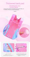 Mochilas escolares de primaria para niñas, mochila bonita rosa y azul, gran capacidad, regalo para niños - details 4