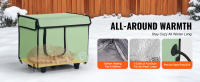 SucceBuy Casa elevada para gatos con calefacción, pequeña, verde, temperatura ajustable y temporizador para invierno - details 1