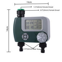 Temporizador de manguera digital programable, sistema de riego automático con batería, controlador de irrigación con 2 salidas - details 1