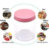 Frascos de almacenamiento de plástico transparente con tapas para cosméticos, frascos vacíos para crema facial, contenedor de alimentos, 12 piezas, 50/80/100/120/150/200/250g - details 2