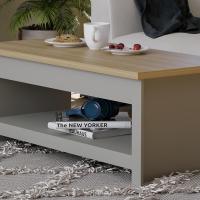 Diseños Arlington-Mesa de café, Madera de ingeniería, Gris, H 40,5 x W 105 x D 47 Cm - details 5
