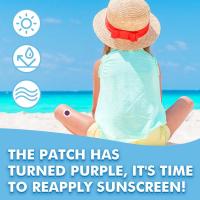 Pegatina de protección solar UV, 120 unidades, puntos de protección solar, pegatinas UV, autoadhesivas transparentes, parches soleados de detección UV para mujeres y hombres - details 10