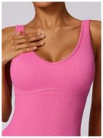 Seamless One-piece Yoga Clothing High-intensity Sweat Wicking Threaded Elastic Sports Tight Fitness One-piece Clothing Female - details 15
