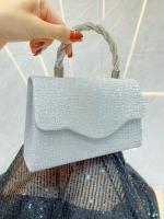 Nuevo bolso de mujer para banquete, bolso de cena brillante, fiesta, bolso cuadrado pequeño con incrustaciones de diamantes, bolso bandolera. - details 4