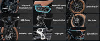 Bicicleta Eléctrica de Neumáticos Anchos 750W 48V 15AH Batería de Litio Extraíble - details 1