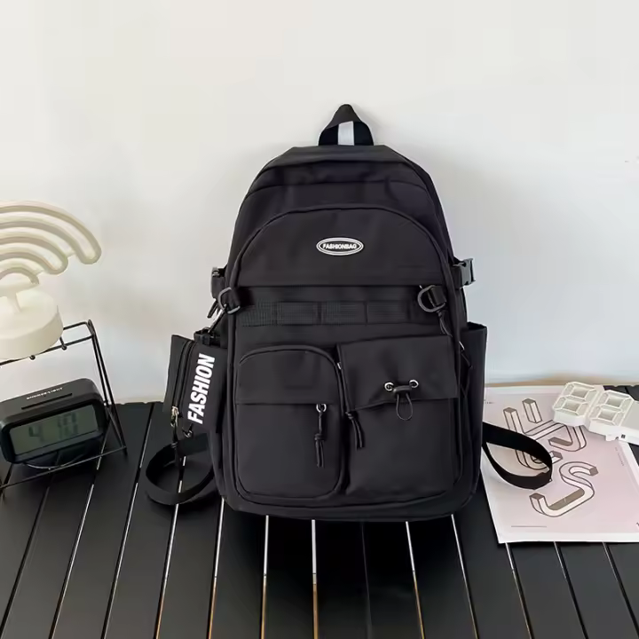 Mochila, estudiante, ropa de trabajo, mochila escolar, gran capacidad, viaje, mochila, estilo coreano, moda callejera, nailon - 1