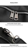 Mochila pequeña de moda para mujer, Mochila De Cuero Negro marrón simple, mini mochila de viaje informal para teléfono, regalos para niñas - details 22