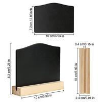 Paquete de 12 Mini carteles de pizarra, tableros de tiza para notas de cocina con soportes, tablero de mesa pequeño para mensajes de pizarra de 10x7,2 cm - details 1