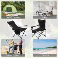 Plegable y Portátil, Acampada Ligera con Portavasos, Reposacabezas y Bolsas, Estructura Metálica para Soportar 150 kg, - details 5