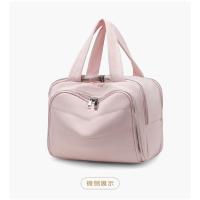 Doble bolsa de cosméticos esponjosa de gran capacidad de apertura ancha para mujer 2025 nueva bolsa de lavado y almacenamiento portátil de alto valor - details 19