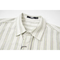 Polo de corte recto y holgado de marca de moda americana, tejido de doble brillo de puro algodón con logotipo bordado clásico, camisa de manga corta sin cuello para hombre, nueva camiseta informal de estilo veraniego para parejas - details 2
