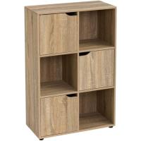 Estantería de Madera, Librería con Puerta y Compartimentos Abiertos, Mueble almacenaje, Organizador,en Color Natural de 119x29x59 cm para Estudio,Dormitorio,Salón, Oficina y Biblioteca - details 67
