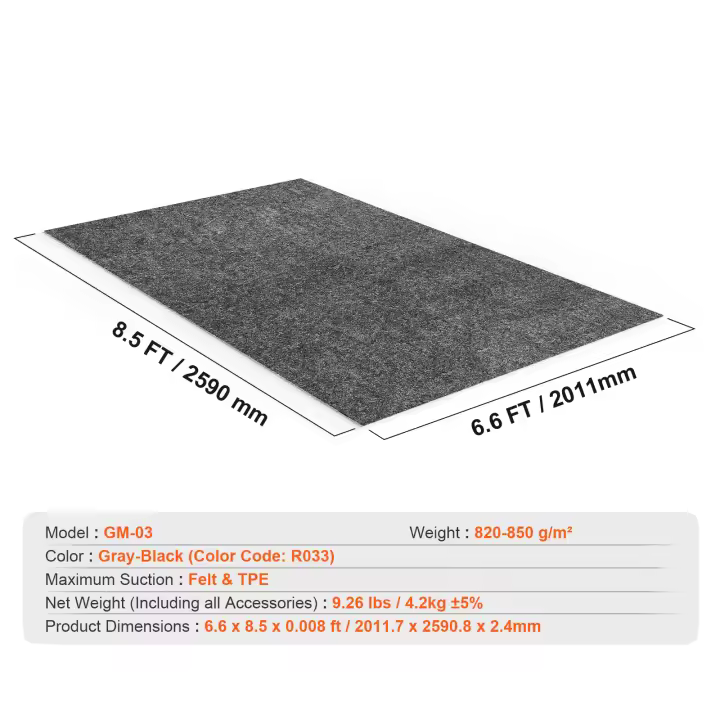 SucceBuy Alfombrilla impermeable para piso de garaje, alfombrilla de contención antideslizante y resistente para proteger los pisos del garaje del agua y el barro - 1