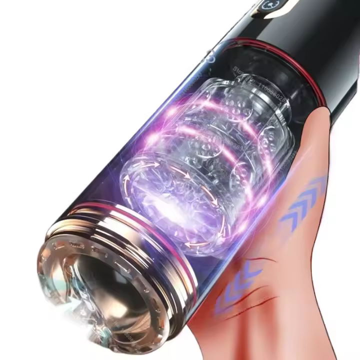 Leten-juguete sexual masculino para hombre, masturbador giratorio telescópico de succión automática, copa para hombre, succión Vaginal Real, mamada de bolsillo, producto para adultos - 1