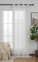 Cortinas de lino poliéster decoradas con líneas vertil.140x260cm, decoración del hogar y la oficina. - details 1
