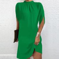Nuevo Vestido holgado de cuello redondo con manga de murciélago a la moda para mujer - details 9
